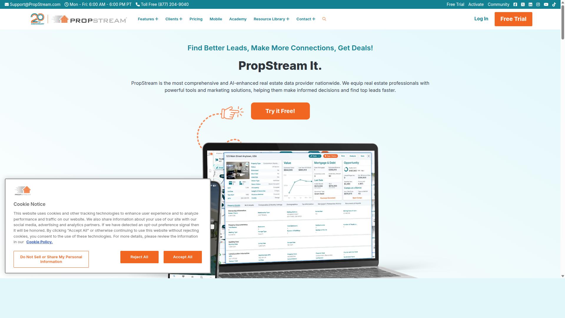 PropStream website